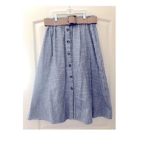 Two piece boutique Blu Pepper Midi Skirt & Mine Shirt